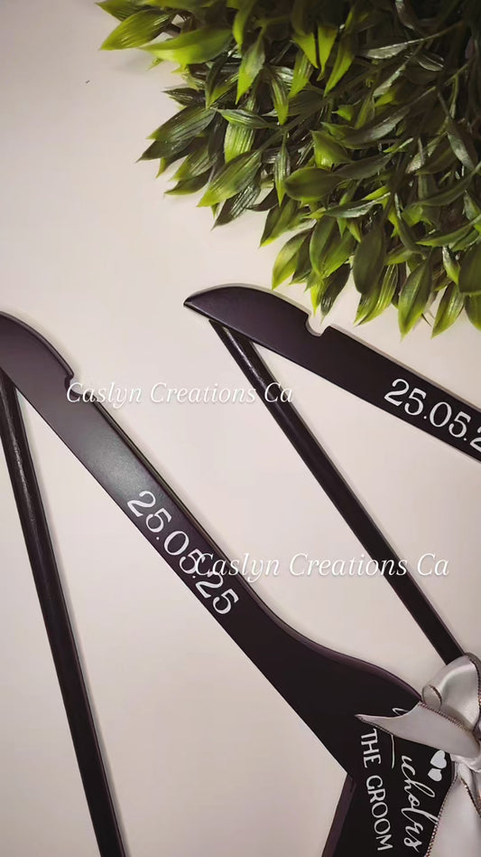 Personalized Bride and Groom Hanger,